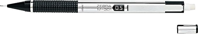 Zebra Pen M-301 Stainless Steel Mechanical Pencils, 0.5mm Fine Point HB Lead - Image 6