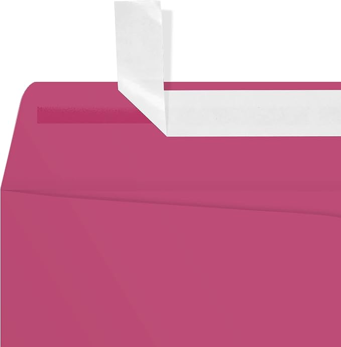LUXPaper 9 x 12 Open End Envelopes | Peel & Press | Magenta Pink | 80lb. Text | - Image 4