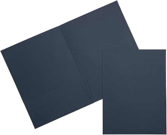 JAM PAPER Two Pocket Textured Linen Presentation Folders by JAMPaper