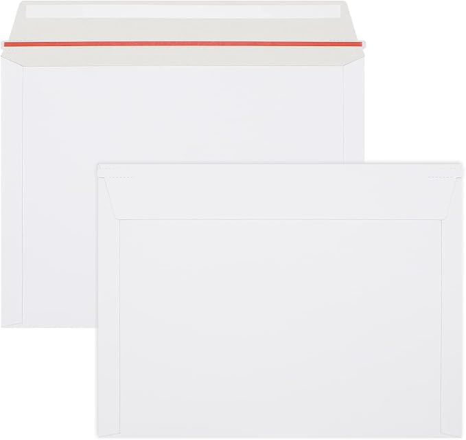 zmybcpack 50 Pack Rigid Mailers 9.5x12.5 inch, Self Seal Photo Document Mailers by zmybcpack