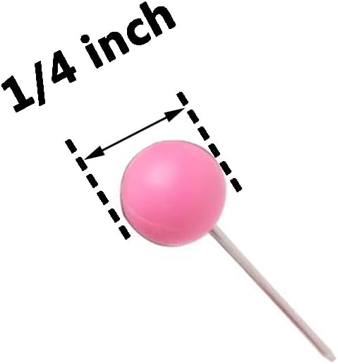 Tupalizy 100PCS 1/4 Inch Small Round Head Map Tacks Pins - Image 4
