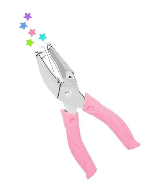 UCEC Star Shape Single Paper Hole Punch, Star-Shape Handheld Hole Paper Puncher by UCEC