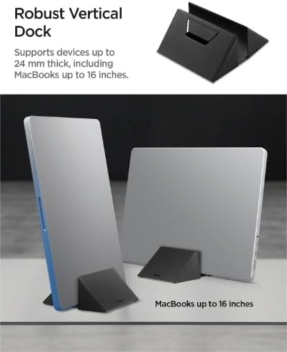 Spigen Slim Fold Portable Vertical Laptop Stand Dock Foldable Ergonomic Angle - Image 4