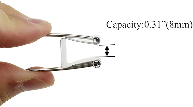 HAHIYO Binder Clips Paper Clamps Spring Steel Sturdy 0.98 inches Width 0.31 - Image 2
