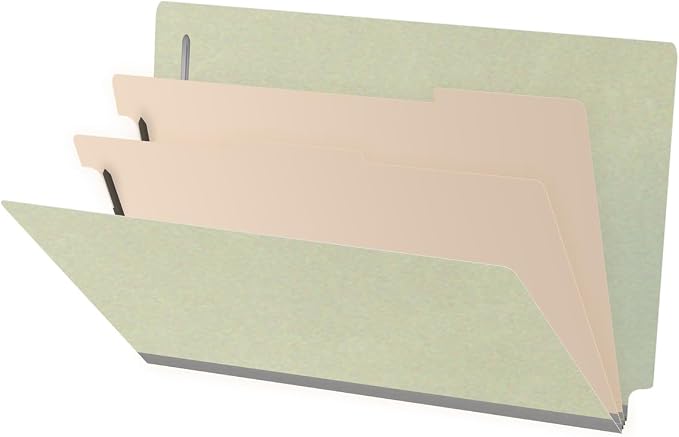 Ecom Folders End Tab Pressboard Classification Folders | Legal Size 25 Pt Stock by Ecom+Folders