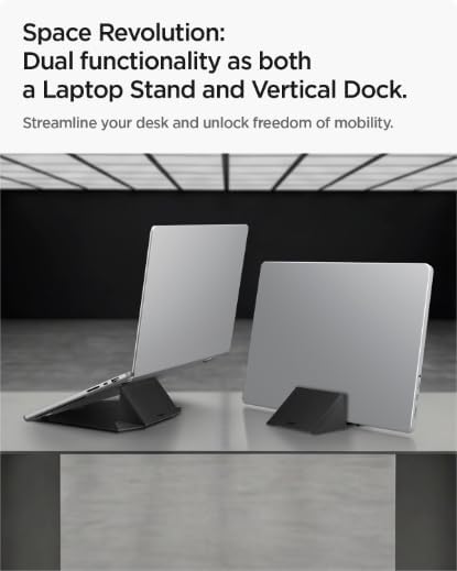 Spigen Slim Fold Portable Vertical Laptop Stand Dock Foldable Ergonomic Angle - Image 2