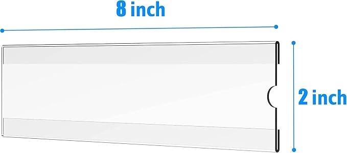 TONICE 6 Pack 2x8 Inch Acrylic Desk Nameplate Holders, Double Sided Acrylic - Image 3