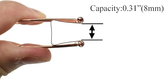HAHIYO Binder Clips Paper Clamps Spring Steel Sturdy 0.98 inch Width 0.31 Inch - Image 2