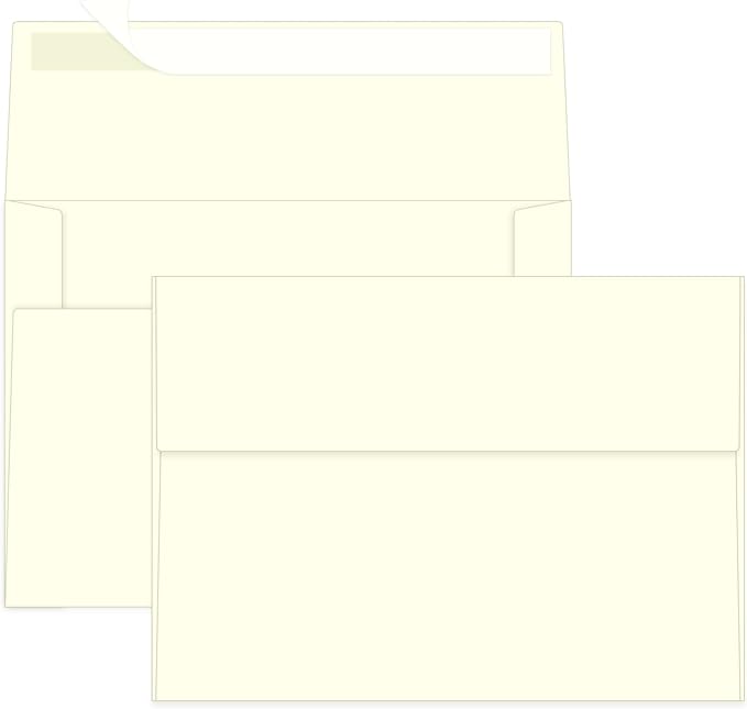 100 Packs 5x7 Cream Envelopes, A7 Envelopes by Ouzoustate