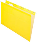 Pendaflex 04153 1/5 YEL Reinforced Hanging Folders, Legal Size, 1/5 Cut by TOPSProducts