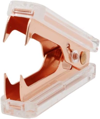 Clear Acrylic Rose Gold Staple Remover Dress Up Home | Office | School Desk by MEIYITIAN