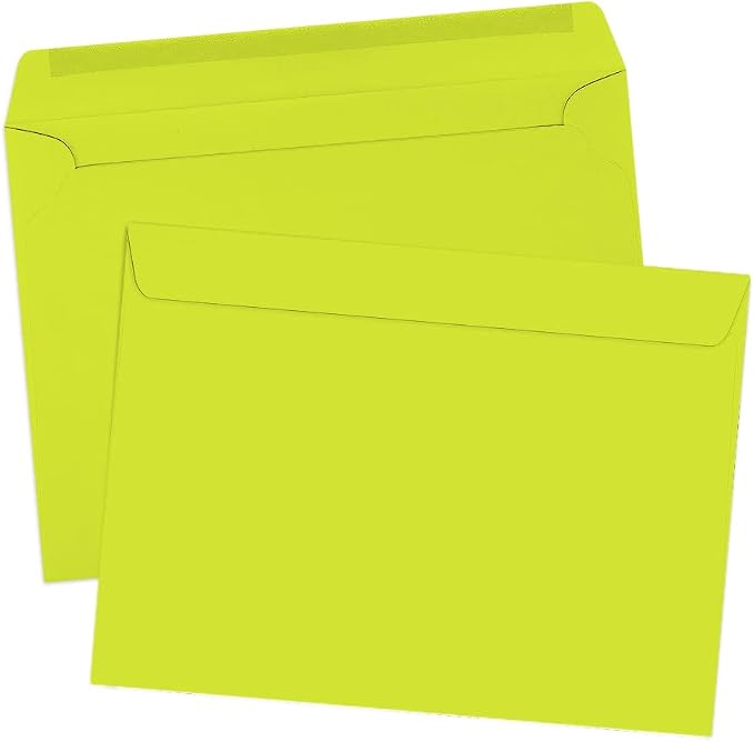 LUXPaper 9 x 12 Booklet Envelopes | Wasabi Green | 80lb. Text | 250 Qty - Image 3