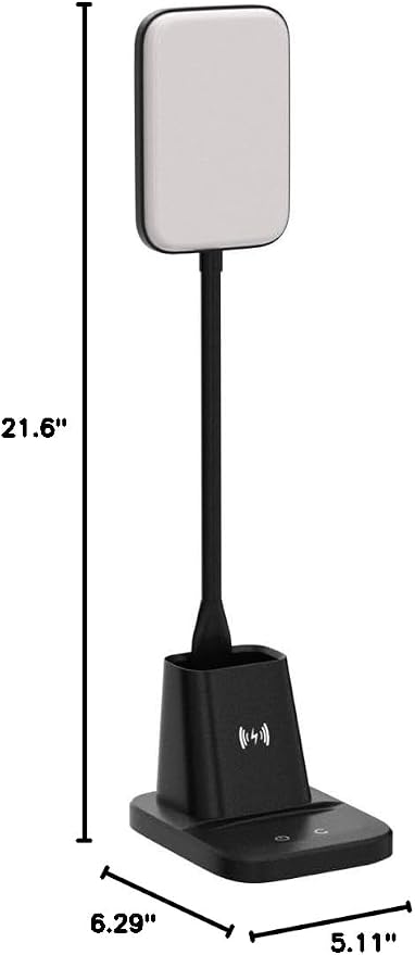 Desk Lamp, LED Desk Lamps for Home Office, Wireless Charger Small Desk Lamp - Image 9