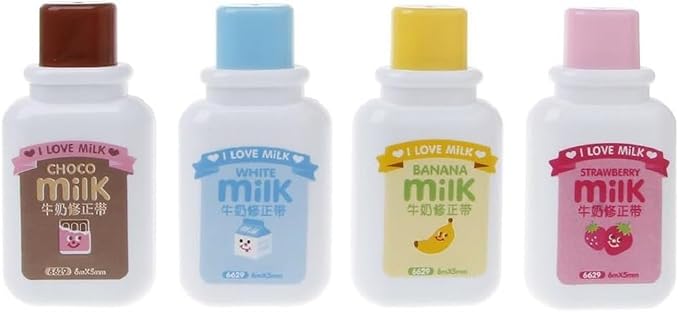 4PCS Cute Milk Bottle Style Correction Tape Office School Supplies - Image 2