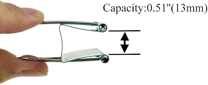 HAHIYO Binder Clips Paper Clamps Spring Steel Sturdy Large 1.57 inches Width - Image 3