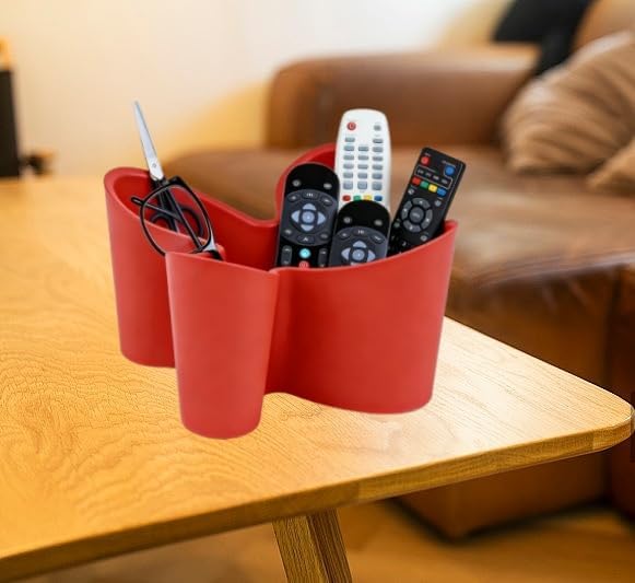 Khakho Flower Shape Remote Control Holder, Desk Organizer Storage Container - Image 3