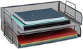 Mind Reader Stackable Paper Tray, Desktop Organizer, File Storage, Metal Mesh by MindReader