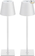Kakanuo White Gold Cordless Rechargeable Table Lamp 5000mAh Battery Operated by KakanuoLightings