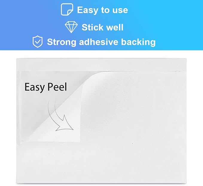 BESTEASY 7.5" x 5.5" Packing List Pouches, Strong Adhesive Plastic List Label - Image 6