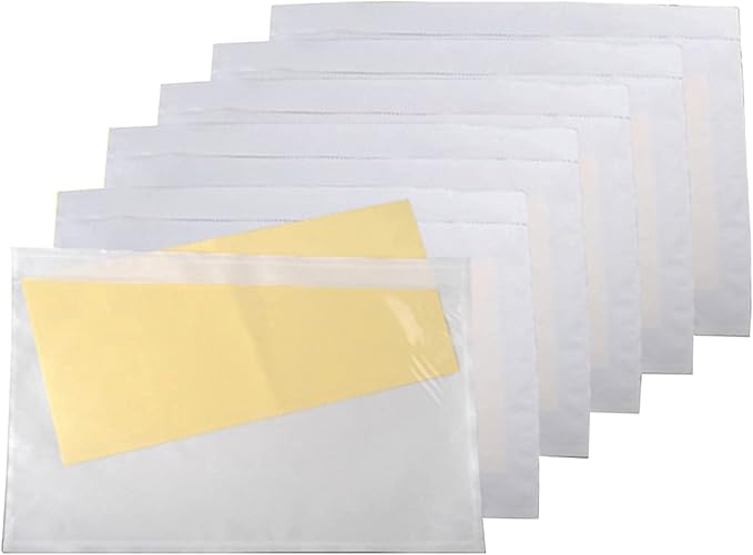 LabelMore Packing Slip Envelope Pouches 6" x 9" Shipping Label Sleeves Clear - Image 5