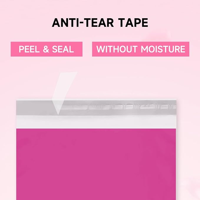 Pink Poly Mailers 24x24 Inch, 200 Pack | Self-seal shipping bags - Image 4