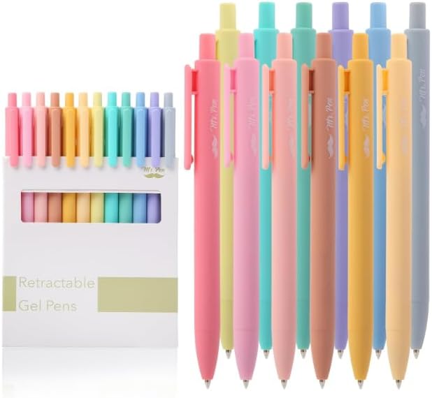 Mr. Pen- Retractable Gel Pens, 12 Pack, Fast Dry, Smooth Writing, Cute Pens - Image 9