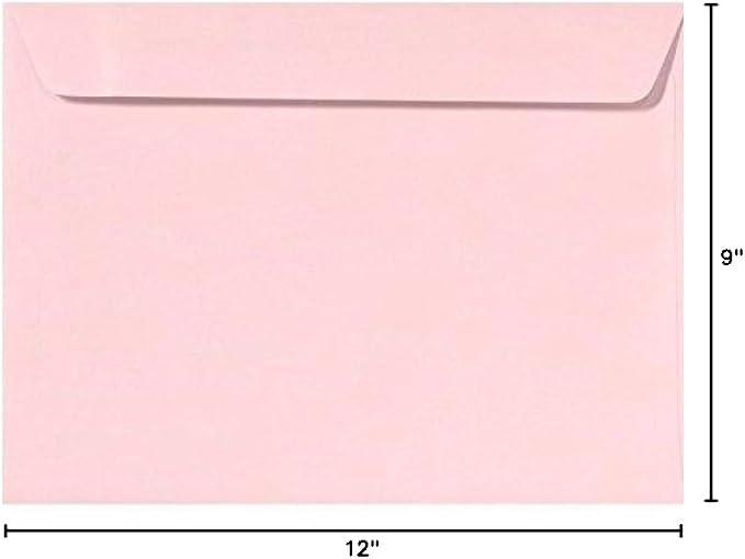 LUXPaper 9 x 12 Booklet Envelopes | Candy Pink | 80lb. Text | 1, 000 Qty - Image 5