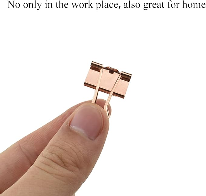HAHIYO Binder Clips Paper Clamps Spring Steel Sturdy Small 0.75 inch Width 0.2 - Image 5