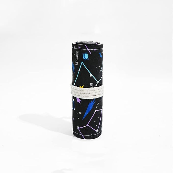 DIYOMR 24/36/72 Slots Pencil Wrap Pencil Rolls, Artist Colored Pencils Roll Up - Image 6
