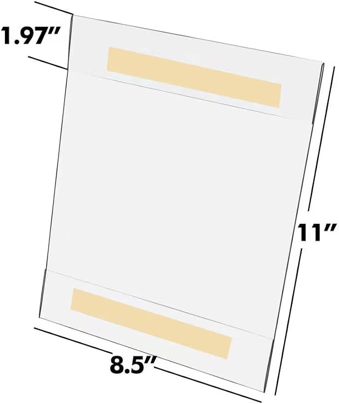 Acrylic Sign Holder 8.5 x 11 Wall Mount, Wall Mount Sign Holders, Plastic Wall - Image 2