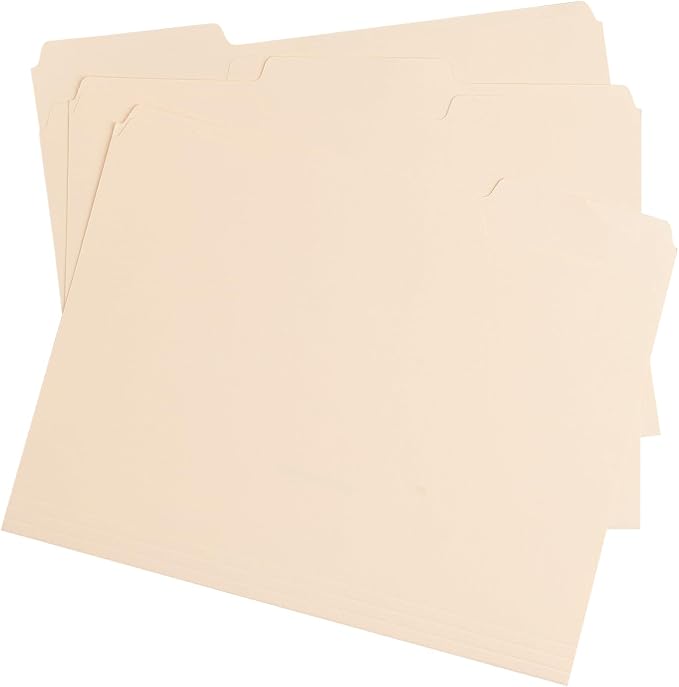 Manila File Folder, 1/3-Cut Tab, Letter Size, Manila Folders - Image 8