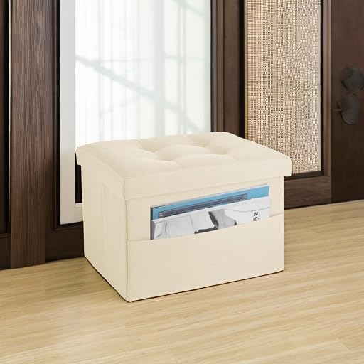 LINMAGCO Storage Ottoman Folding Foot Stool Foot Rest - Image 2