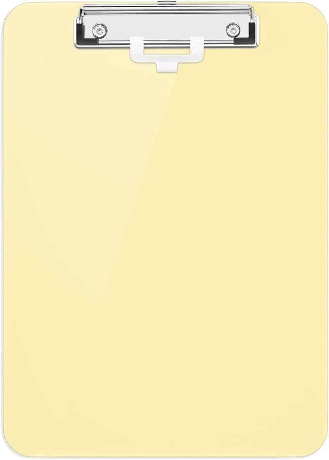 Hongri Plastic Clipboard with Pen Holder, Nurses and Women, Low Profile Clip by Hongri