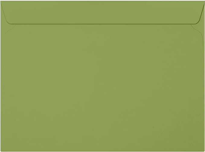 LUXPaper 9 x 12 Booklet Envelopes | Avocado Green | 70lb. Text | 50 Qty by LUXPaper