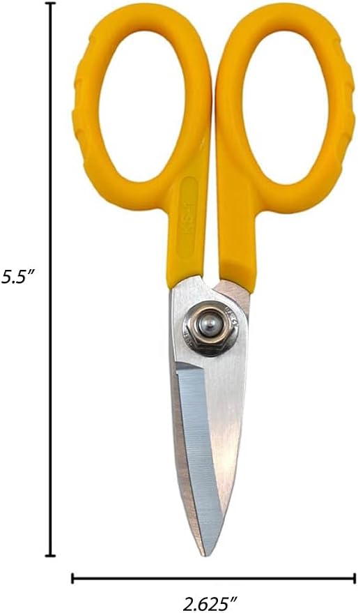 Miller KS-1 Yellow Fiber Optic Kevlar Scissors, Easily Portable Utility Scissors - Image 2