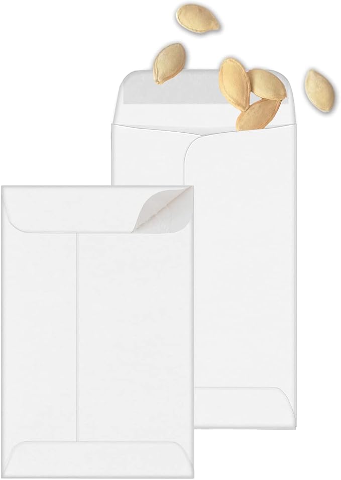 Xxcxpark 500 PCS #7 Coin Envelopes, 3.5 x 6.5 inches White Kraft Envelopes - Image 6