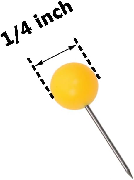 Tupalizy 100PCS 1/4 Inch Small Round Head Map Tacks Pins - Image 6