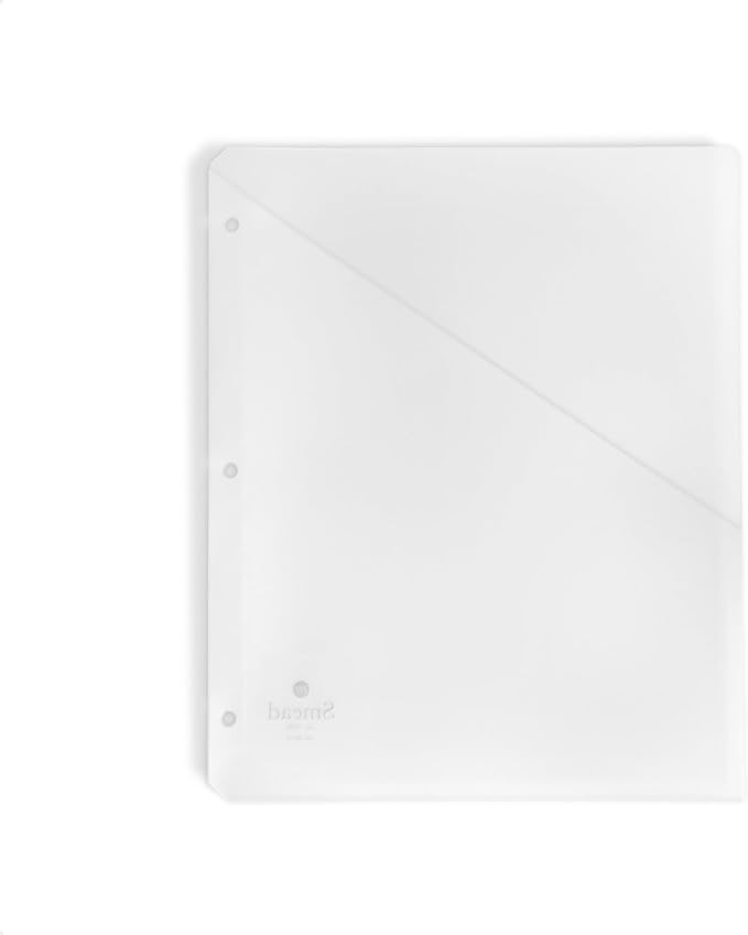 Smead Organized Up Poly Translucent Slash File Jacket, Three-Hole Punched by SMEAD