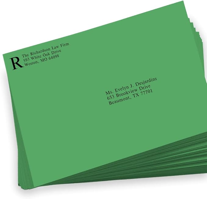 LUXPaper 9 x 12 Booklet Envelopes | Holiday Green | 80lb. Text | 250 Qty - Image 4