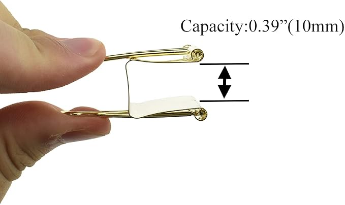 HAHIYO Binder Clips Paper Clamps Spring Steel Sturdy Medium 1.26 inches Width - Image 2
