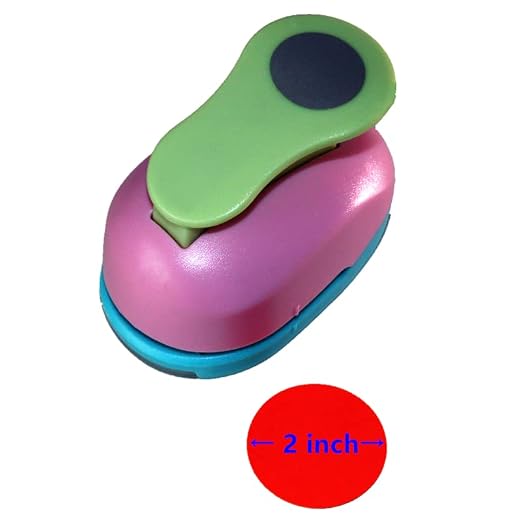 CADY Crafts Punch 2 inch Circle Punches Craft Lever Punch Handmade Paper Punch - Image 2