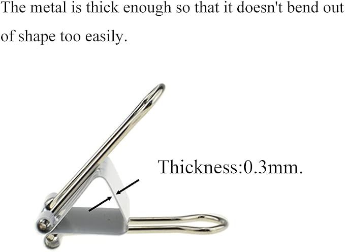 HAHIYO Binder Clips Paper Clamps Spring Steel Sturdy 0.98 inches Width 0.31 - Image 3
