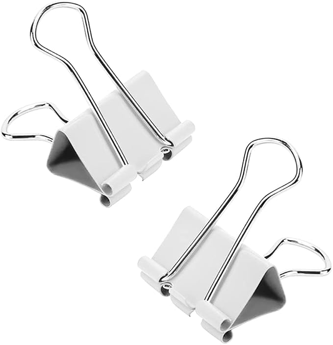 Binder Clips Width 1 Inch Capacity 0.47 Inch White 36 PCS - Image 4