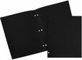 JAM PAPER Heavy Duty Plastic 3 Hole Punch Pocket Folders by JAMPaper