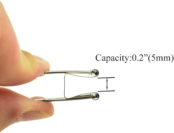 HAHIYO Binder Clips Paper Clamps Spring Steel Sturdy Small 0.75 inches Width - Image 2