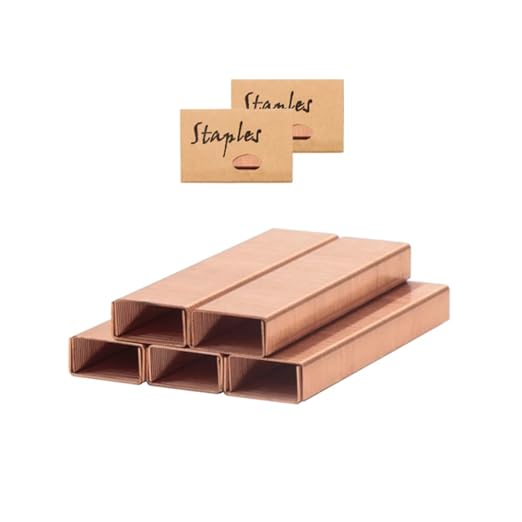 MEI YI TIAN Rose Gold Staples 26/6 Standard Staples Refill 1000/Box 2 by MEIYITIAN