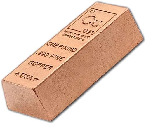 1 Pound lb - Trapezoid Style Copper Bullion Bar Paperweight - .999 Fine Ingot - - Image 3