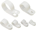 Cable Clamp 200 Pcs Black Nylon Screws Plastic R-Type Cable Clamp Clips by Alamic