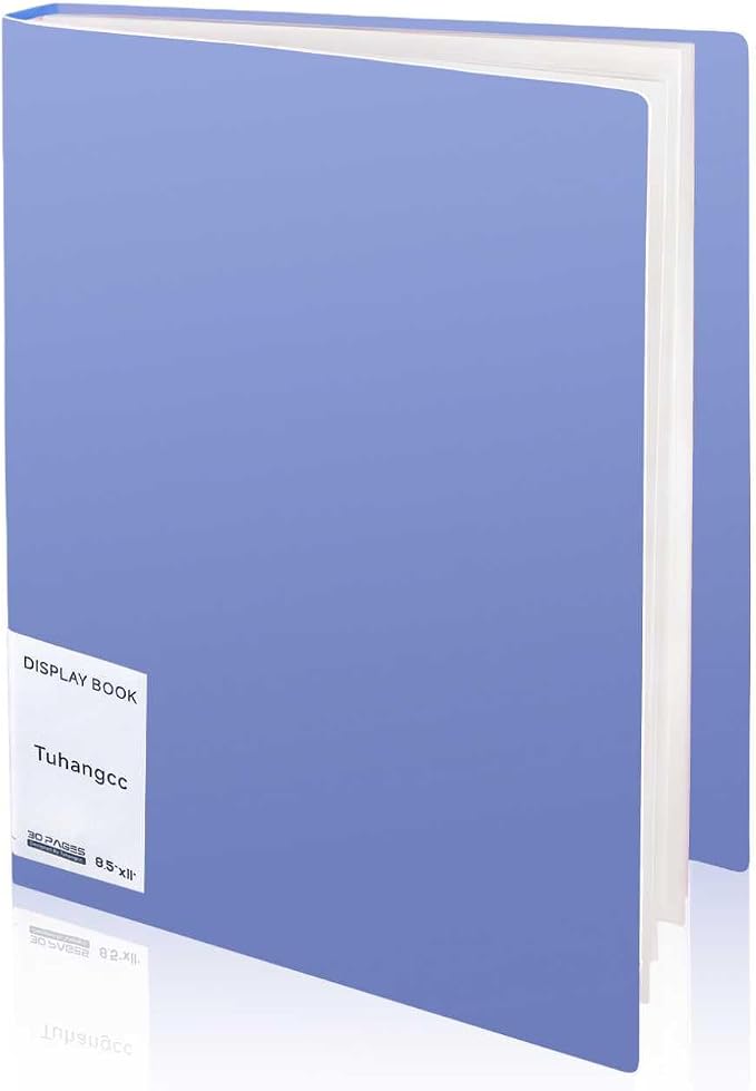 Tuhangcc Binder with Plastic Sleeves 30-Pocket with Clear Sheet Protectors by Tuhangcc