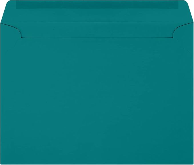 LUXPaper 9 x 12 Booklet Envelopes | Teal | 80lb. Text | 250 Qty - Image 2